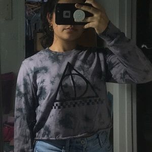 Vans Harry Potter purple tie dye crop top